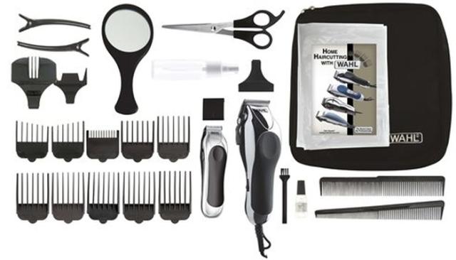 Машинка за подстригване Wahl 79524-2716, ChromePro Deluxe, Corded Clipper Combo, Multicut clipper, battery trimmer, 12 guide combs and accessories