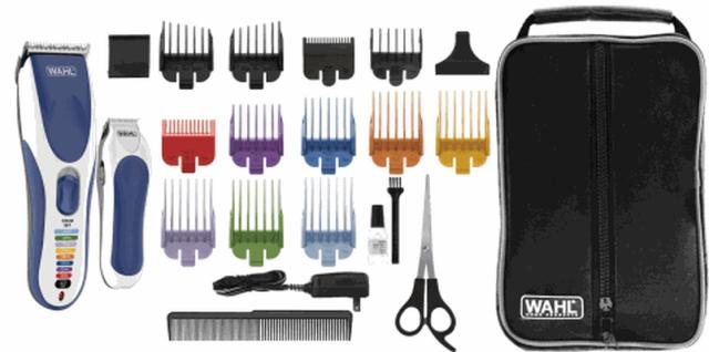 Машинка за подстригване Wahl 09649-916, ColorPro Cordless Combo, Cordless Clipper combo, 10 guide combs, rinseable blade, battery trimmer, storage pouch and accessories