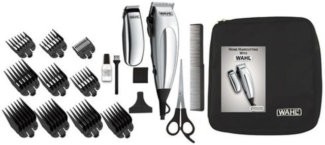 Машинка за подстригване Wahl 79305-1316, HomePro Deluxe, Corded Clipper Combo, Length adjustment with taper lever. 10 clipper combs, accessories and a battery trimmer