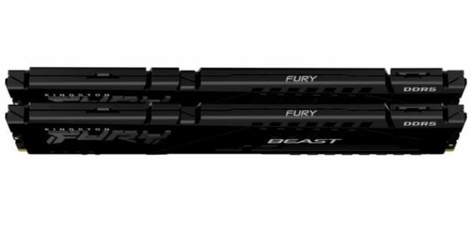 Памет Kingston FURY Beast Black XMP 64GB (2x32GB) DDR5 PC5-44800 5600MHz CL40, 1.25 V
