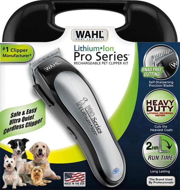 Машинка за подстригване на домашен любимец Wahl 09766-016, Pro Series, Cord-/ cordless Animal Clipper Rech. clipper with taper lever, 4 color combs, accessories and storage case