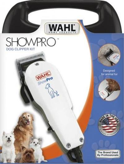 Машинка за подстригване на домашен любимец Wahl 09265-2016, ShowPro, Corded Animal Clipper, Powerful and quiet clipping with taper lever, 4 guide combs and accessories
