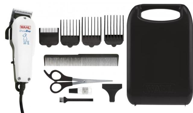 Машинка за подстригване на домашен любимец Wahl 09265-2016, ShowPro, Corded Animal Clipper, Powerful and quiet clipping with taper lever, 4 guide combs and accessories