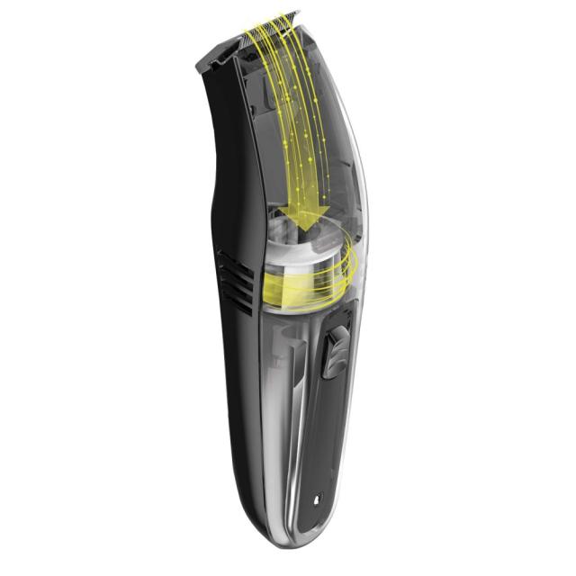 Тример Wahl 09870-016, Vacuum Trimmer, Cord-/ Cordless Collects up to 96% of the hair. Li-Ion battery for 90 min runtime. 15 trimming lengths