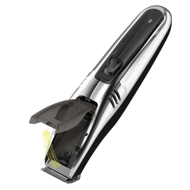 Тример Wahl 09870-016, Vacuum Trimmer, Cord-/ Cordless Collects up to 96% of the hair. Li-Ion battery for 90 min runtime. 15 trimming lengths