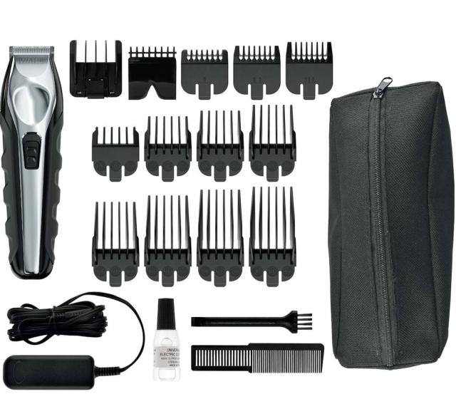 Тример Wahl 09888-1316 Lithium Ion Trimmer, 3 beard combs, 8 hair combs, 6 position guide for trimmer, reversible guide comb