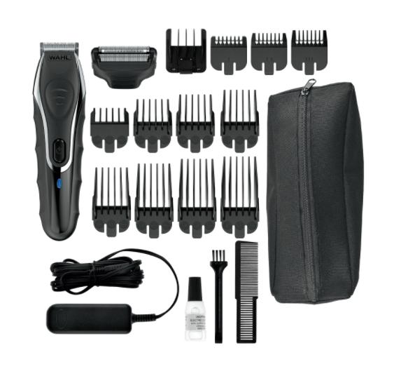 Тример Wahl 09899-016, Aqua Groom, Showerproof full body grooming kit Dual foil shaver with longer hair cutter bar, 11 trimmer combs and 6-position guide comb