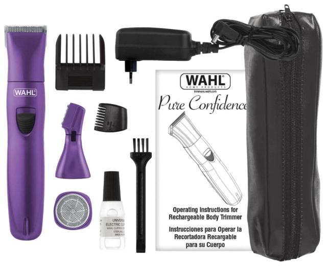 Тример Wahl 09865-116, Delicate Definitions, Lady Trimmer Rechargeable trimmer, eyebrow comb, rotary shaver and 5-position guide comb