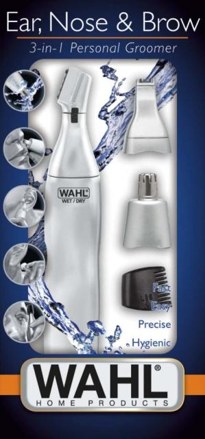 Тример Wahl 05545-2416, Ear, Nose & Brow Trimmer, 3 rinseable cutting heads for nose trimming, contour and eyebrow trimming