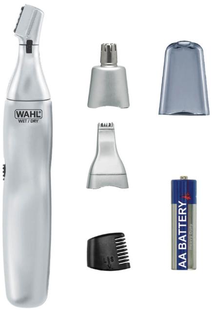 Тример Wahl 05545-2416, Ear, Nose & Brow Trimmer, 3 rinseable cutting heads for nose trimming, contour and eyebrow trimming