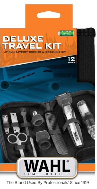 Тример Wahl 05604-616, Travel kit deluxe, Lithium Battery Trimmer Kit, Lithium bat. trimmer, nose trimmer, nail file, nail clipper, toothbrush, tweezers, scissors, comb