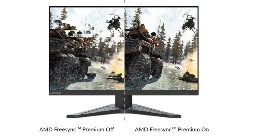 Монитор Lenovo G24-20, 23.8" (60.45 cm) IPS панел, 165Hz (OC), Full HD, 0.5 ms (MPRT), 350cd/m2, AMD FreeSync Premium, DisplayPort, HDMI