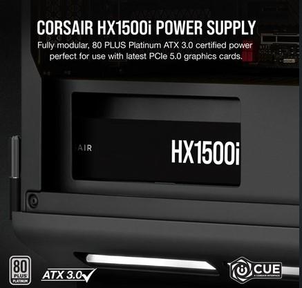 Захранване CORSAIR HXi Series HX1500i 1500W, 80 PLUS Platinum, Fully Modular