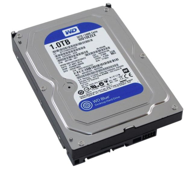 Твърд диск Western Digital Blue 1TB 7200 RPM SATA 6Gb/s 64MB Cache, 3.5" (8.89 cm) 
