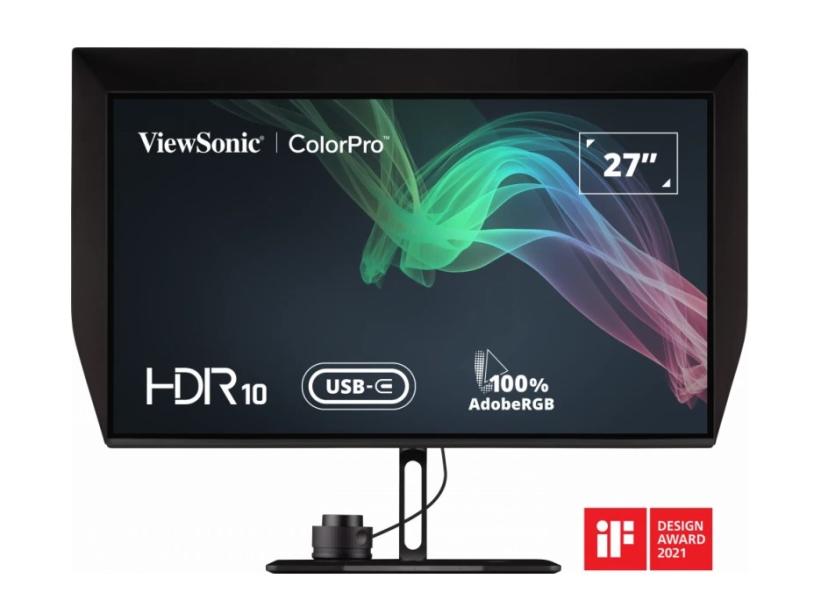 Монитор ViewSonic VP2786-4K, 27" (68.58 cm) IPS панел, 4K UHD, 5 ms, 350 cd/m2, DisplayPort, HDMI, USB, USB Hub