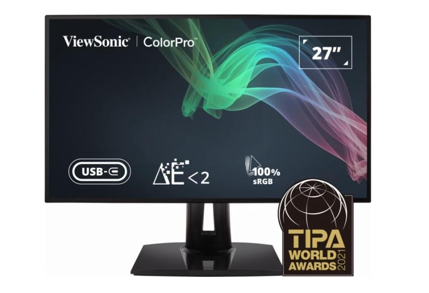 Монитор ViewSonic VP2768A, 27" (68.58 cm) IPS панел, QHD, 1ms (MPRT), 350 cd/m2, DP, HDMI, USB TYPE-C, USB