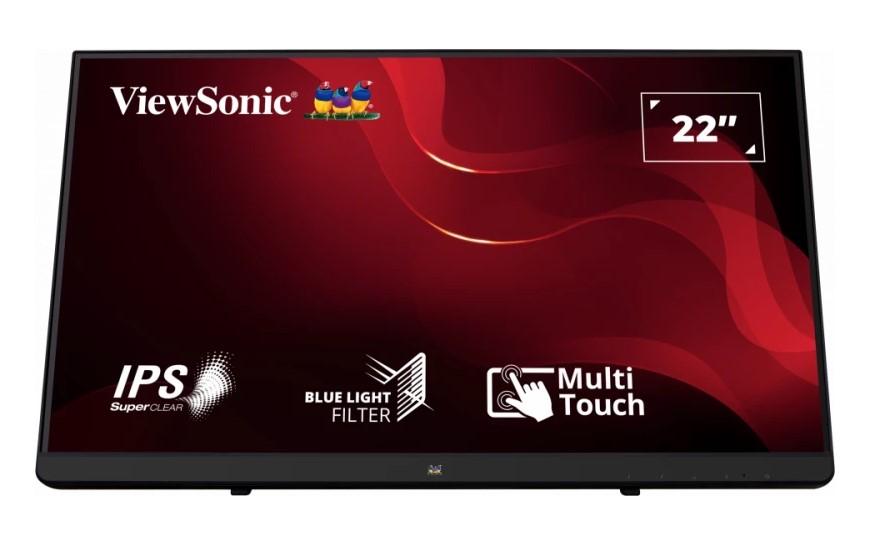 Дисплей ViewSonic TD2230, тъч дисплей, 21.5" (54.61 cm), Full HD, DP, HDMI, VGA, USB
