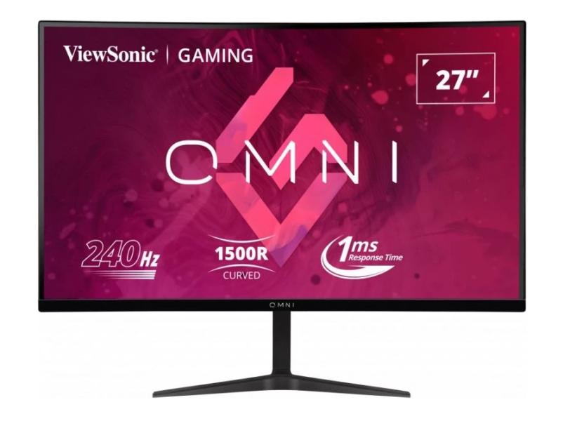 Монитор Viewsonic VX2719-PC-MHD, 27" (68.58 cm) SuperClear VA панел, 1920x1080 240Hz, Full HD, 1ms (MPRT), 250 cd/m2, DisplayPort, 2xHDMI