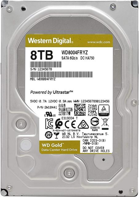 Твърд диск Western Digital Gold Datacenter HDD 8 TB - SATA 6Gb/s  7200 rpm 128MB