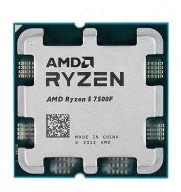 Процесор AMD Ryzen 5 7500F 6C (3.7 / 5.0GHz, 32MB Cache, 65W, AM5), MPK, с охлаждане