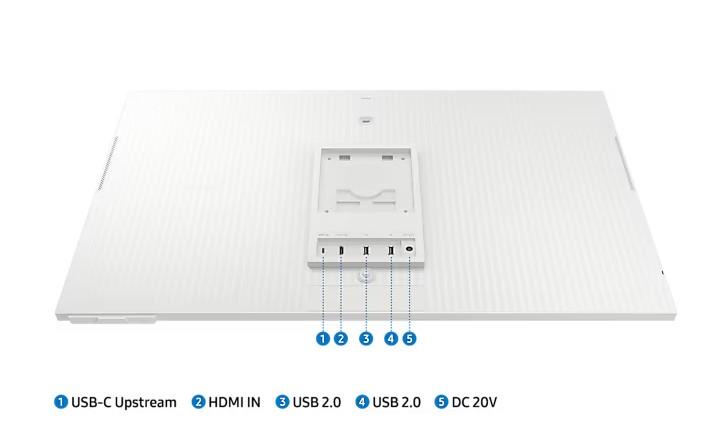 Монитор SAMSUNG LS32CM801UUXDU 32" (81.28 cm) HDR10+, VA 4k 16:9 400cd/m2 3000:1 4ms, Smart Monitor M8,  HDMI, USB-C, Wi-Fi, Bluetooth, White