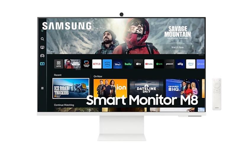 Монитор SAMSUNG LS32CM801UUXDU 32" (81.28 cm) HDR10+, VA 4k 16:9 400cd/m2 3000:1 4ms, Smart Monitor M8,  HDMI, USB-C, Wi-Fi, Bluetooth, White