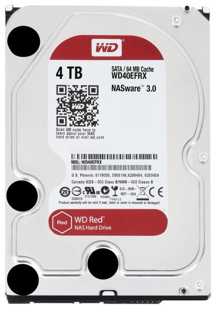 Твърд диск Western Digital RED 4TB 5400rpm  SATA3 64MB cache 3,5"