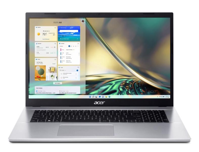 Лаптоп ACER NB ASPIRE 3 A317-54-32TL, Intel Core i3-1215U (1.2 - 4.40 GHz, 10 MB cache), 17.3" (43.94 cm) FHD IPS, 8GB DDR4, SSD 512GB, Pure silver, Free DOS