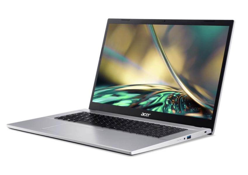 Лаптоп ACER NB ASPIRE 3 A317-54-53UU, Intel Core i5-1235U (1.3/4.4GHz, 12M), 17.3" (43.94 cm) FHD IPS 8GB DDR4, 512GB SSD, Pure silver, Free DOS