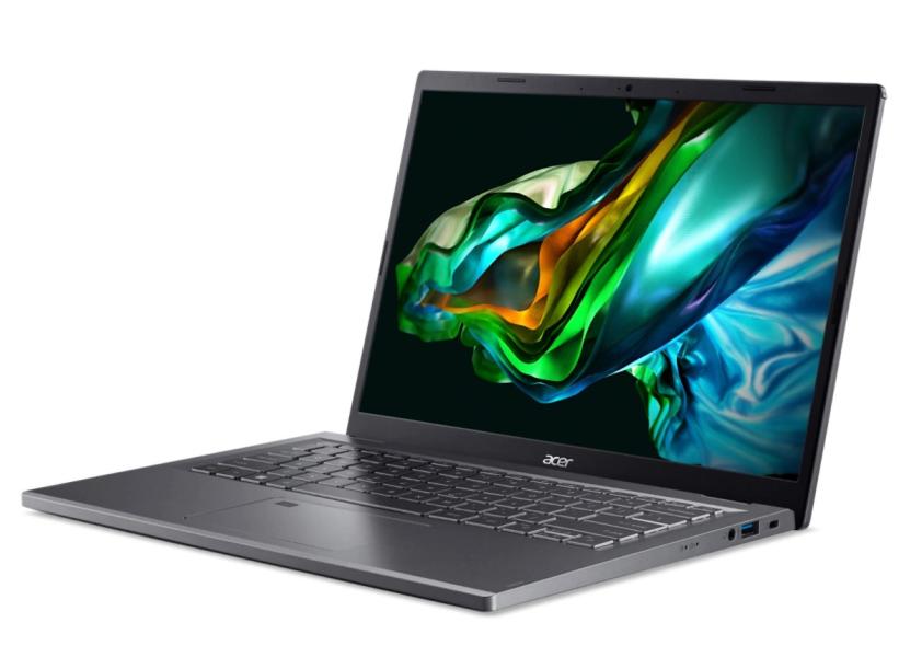 Лаптоп ACER NB ASPIRE 5 A514-56M-37LP, Intel Core i3-1315U (1.2 - 4.50 GHz, 10 MB cache), 14.0" (35.56 cm) FHD IPS, 16GB RAM, 512GB SSD, Steal Gray, Free DOS