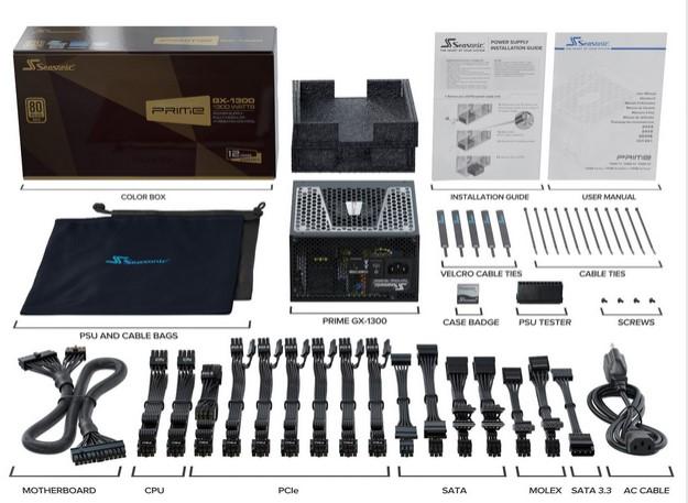 Захранване Seasonic PRIME GX-850 Gold, 80 PLUS GOLD, 135mm FDB Fan, Fully Modular