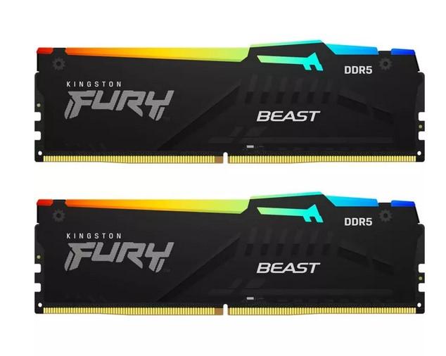 Памет Kingston FURY Beast RGB EXPO RGB 64GB (2x32GB) DDR5 5200MHz, CL36