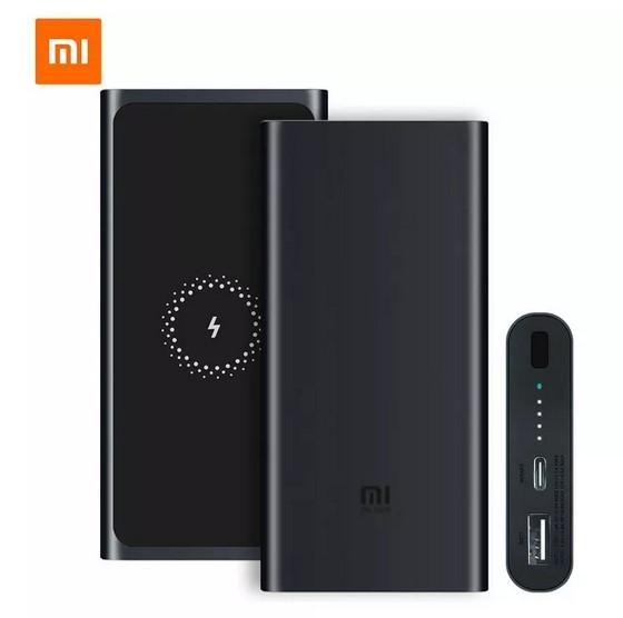 Външна батерия Xiaomi Mi power bank 10W Wireless Power Bank, 10000mAh, USB C, черна