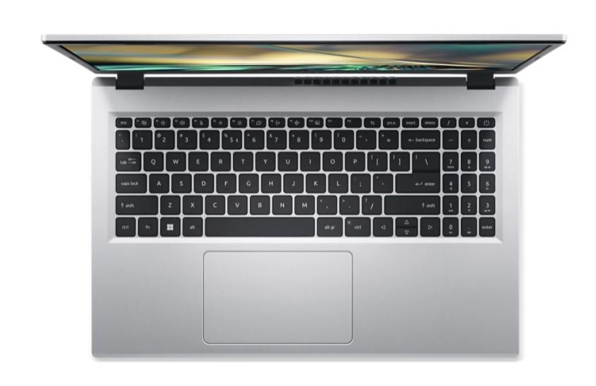 Лаптоп ACER NB Aspire 3 A315-510P-35WW (8-ядрен) Intel Core i3-N305 (1.8/3.8GHz, 6M) 15.6'' (39.62 cm) FHD 8GB RAM, 256GB SSD, Free DOS, Pure silver
