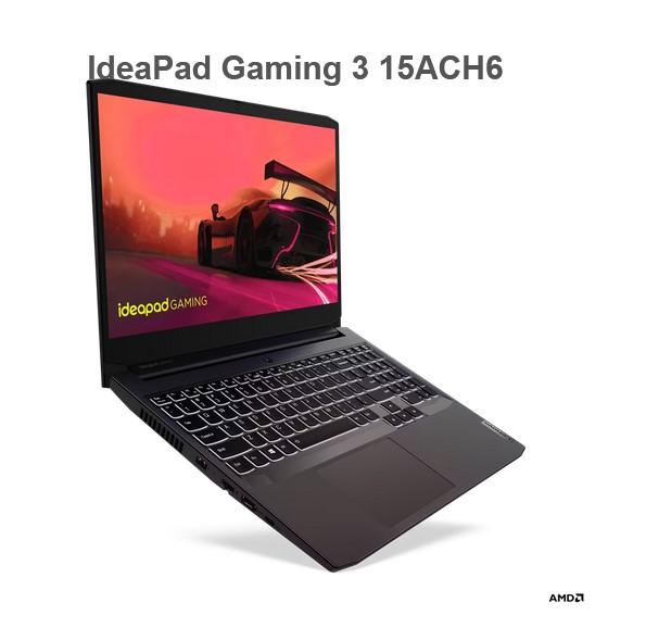 Лаптоп Lenovo Gaming 3 15ACH6, AMD Ryzen 5 5500H (4C / 3.3 / 4.2GHz, 2MB, 8MB), 15.6" (39.62cm) FHD,  IPS 250nits Anti-glare, NVIDIA GeForce RTX 2050 4GB, 16GB DDR4, 512GB SSD M.2 2242 PCIe 4, Free DOS