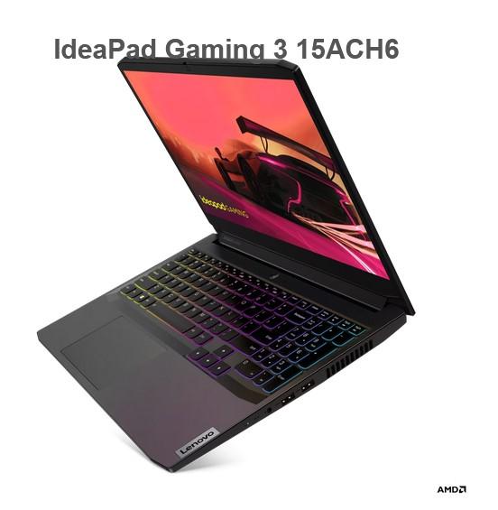 Лаптоп Lenovo Gaming 3 15ACH6, AMD Ryzen 5 5500H (4C / 3.3 / 4.2GHz, 2MB, 8MB), 15.6" (39.62cm) FHD,  IPS 250nits Anti-glare, NVIDIA GeForce RTX 2050 4GB, 16GB DDR4, 512GB SSD M.2 2242 PCIe 4, Free DOS