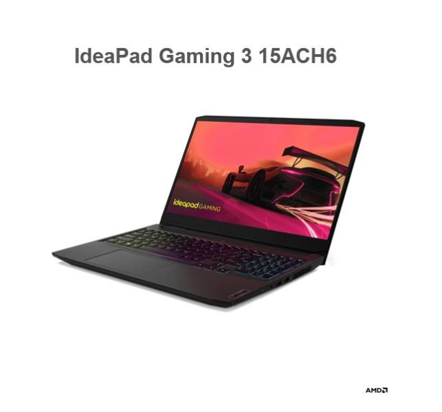 Лаптоп Lenovo Gaming 3 15ACH6, AMD Ryzen 5 5500H (4C / 3.3 / 4.2GHz, 2MB, 8MB), 15.6" (39.62cm) FHD,  IPS 250nits Anti-glare, NVIDIA GeForce RTX 2050 4GB, 16GB DDR4, 512GB SSD M.2 2242 PCIe 4, Free DOS