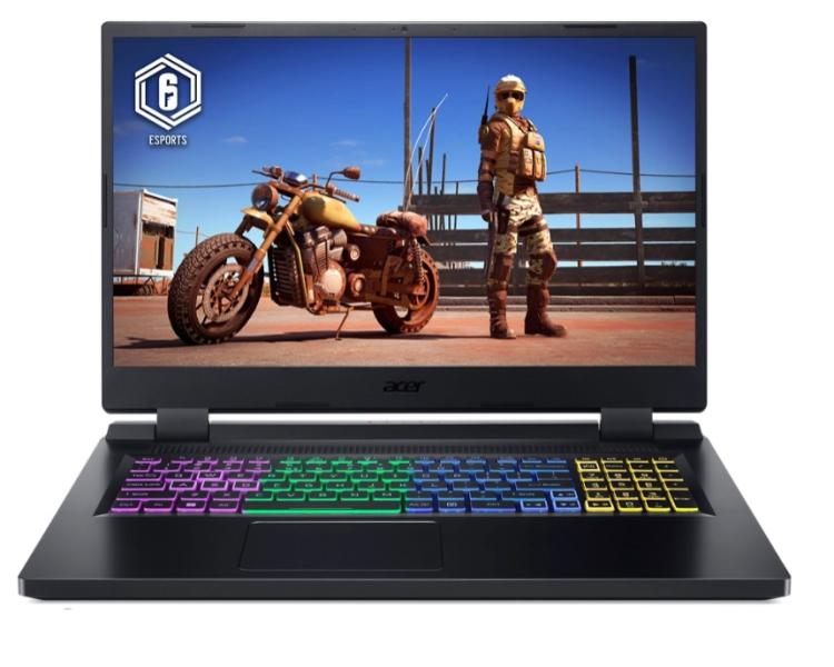 Лаптоп ACER NB Nitro 5 AN517-55-72EN, (10-ядрен) Intel Core i7-12650H 2.3/4.7GHz, 17.3" (43.94 cm) FHD IPS 144Hz, 32GB DDR5, 1000GB SSD PCIe NVMe, RTX 4060 8GB, Free DOS