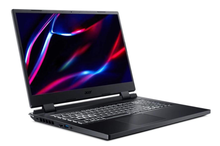 Лаптоп ACER NB Nitro 5 AN517-55-72EN, (10-ядрен) Intel Core i7-12650H 2.3/4.7GHz, 17.3" (43.94 cm) FHD IPS 144Hz, 32GB DDR5, 1000GB SSD PCIe NVMe, RTX 4060 8GB, Free DOS