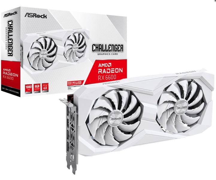Видео карта Asrock AMD Radeon RX6600XT Challenger White 8GB, GDDR6 128 bit, 1xHDMI, 3xDP 1.4
