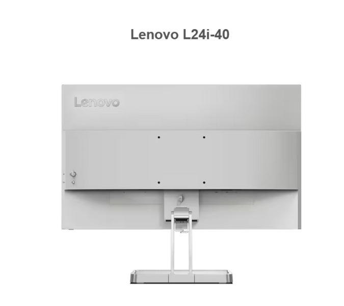 Монитор Lenovo L24i-40 (67A8KAC3EU), 23.8" (60.45cm), IPS панел, 100Hz, Full HD, 4ms, 250cd/m2, HDMI, VGA