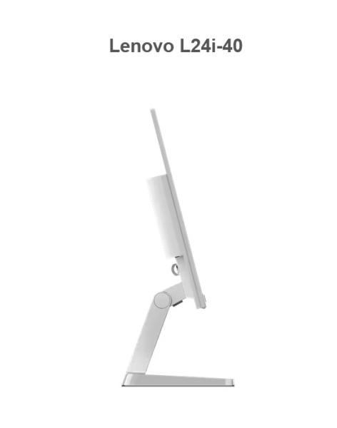 Монитор Lenovo L24i-40 (67A8KAC3EU), 23.8" (60.45cm), IPS панел, 100Hz, Full HD, 4ms, 250cd/m2, HDMI, VGA
