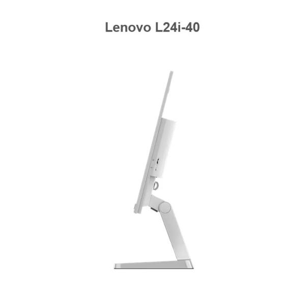 Монитор Lenovo L24i-40 (67A8KAC3EU), 23.8" (60.45cm), IPS панел, 100Hz, Full HD, 4ms, 250cd/m2, HDMI, VGA