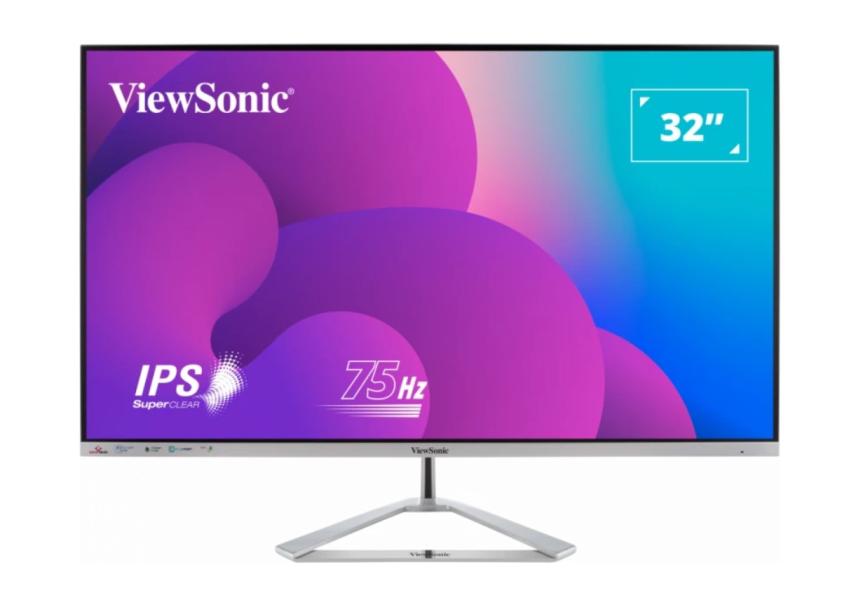 Монитор ViewSonic VX3276-MHD-2, 32" (81.28 cm), IPS панел, Full HD, 75Hz 4ms, 80000000:1, 250cd/m2, DP, HDMI, VGA