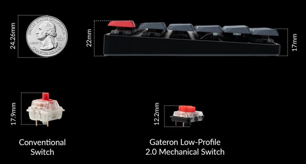 Геймърска механична клавиатура Keychron K5 Pro QMK/VIA Full-Size Low-Profile Gateron(Hot Swappable) Red Switches RGB Backlight
