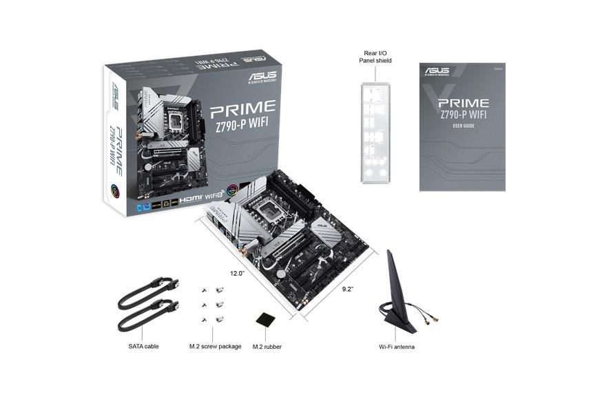 Дънна платка Asus PRIME Z790-P WIFI, Z790, LGA1700, DDR5, PCI-E 5.0, 4x SATA 6Gb/s, 3x M.2, 1x USB Type-C, HDMI, DP, ATX