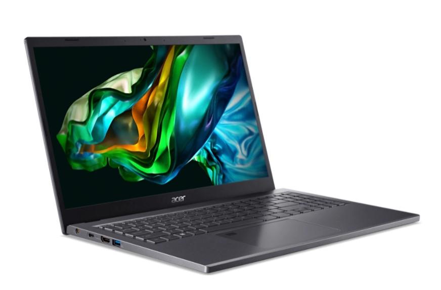 Лаптоп ACER NB Aspire 5 A515-58M-56WA, Intel Core i5-1335U 10C (1.3GHz up to 4.60GHz, 12MB),15.6'' (39.62 cm) FHD IPS, 16GB RAM, 512GB SSD, Free DOS