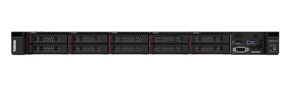 Сървър LENOVO ThinkSystem SR250 V2, Xeon E-2356G 6C 3.2GHz 12MB Cache, 1x 32GB 3200MHz UDIMM, 8x 2.5inch, HS 5350-8i HS, 1x 450W Titanium XCC Ent