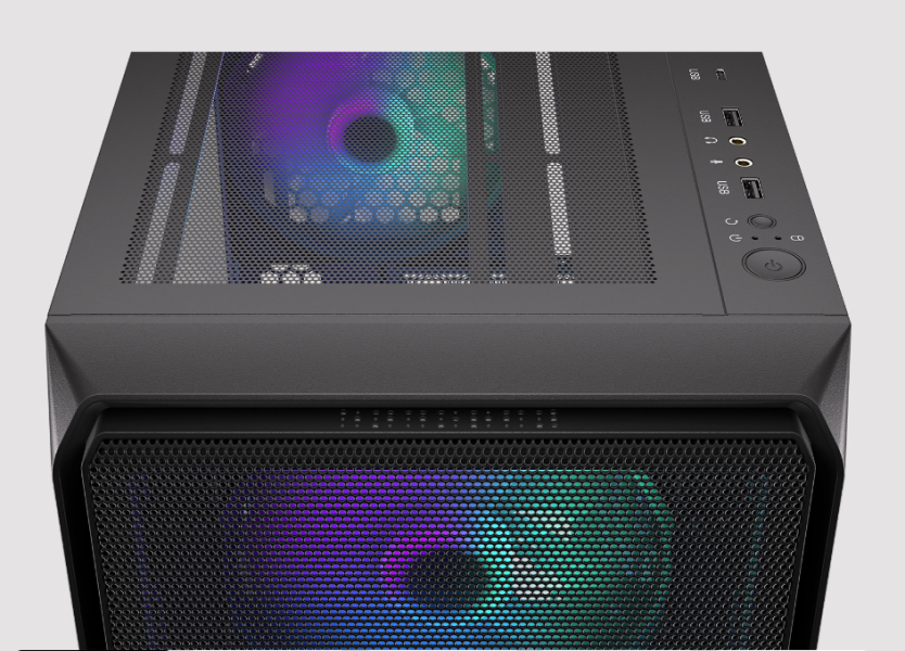 Кутия Endorfy Arx 500 ARGB, Mid-Tower, 2x USB-A (3.1 GEN 1), 1x Audio/1x Mic, ATX/mATX/mITX