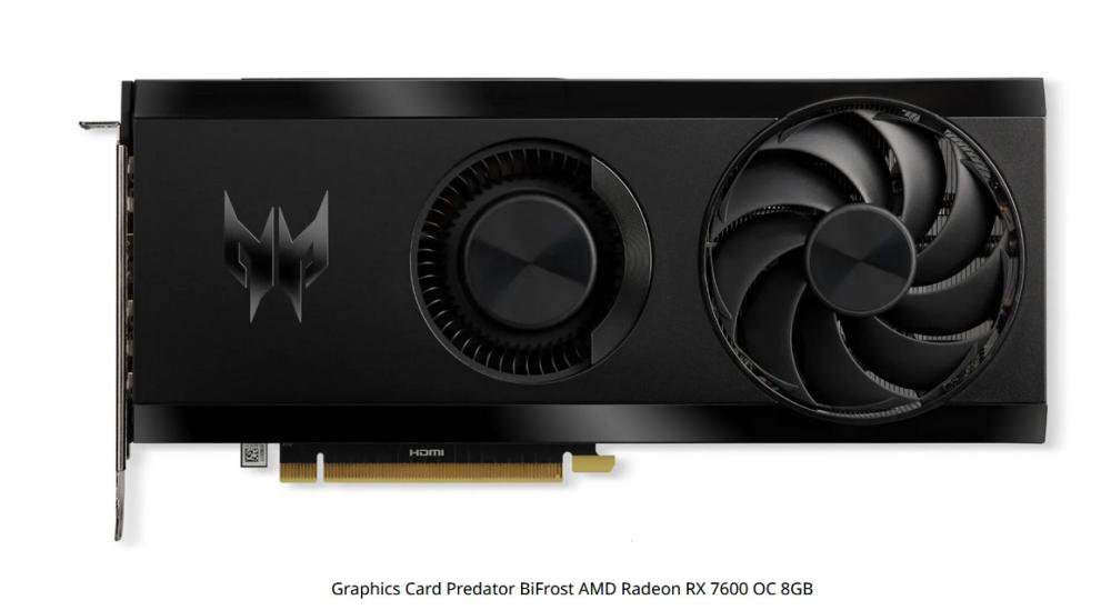 Видео карта ACER Predator BiFrost AMD Radeon RX 7600 OC 8GB GDDR6, 128-bit, HDMI, 3xDP